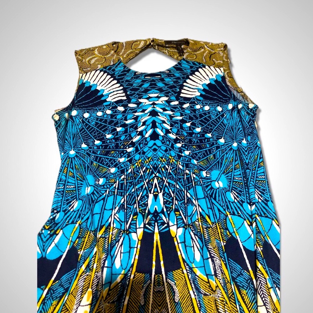BCBG MAX AZRIA Keyhole Back Print Jersey Dress